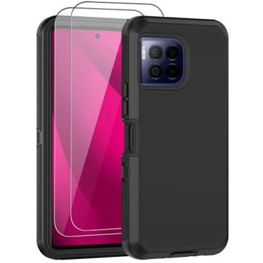Imagem de Aimoll-88 Capa T-Mobile Revvl 7 Pro 5G, com 2 protetores de tela resistentes contra quedas, 3 em 1, resistente, à prova de choque, à prova de poeira, capa protetora para celular T-Mobile Revvl 7 Pro