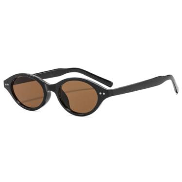 Imagem de Óculos de sol femininos com armação pequena e proteção solar retrô, armação antiluz azul (C2)