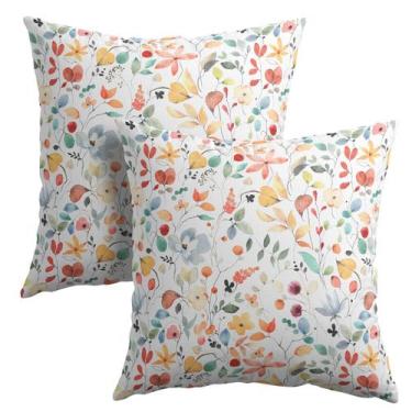 Imagem de Capa de travesseiro Sweetshow Spring Summer Floral 45x45cm Conjunto de