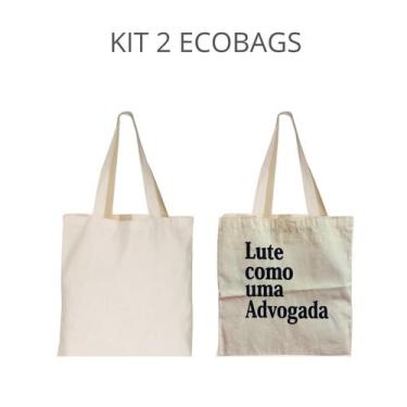 Imagem de KIT 2 Bolsas Ecobags CRÚ Advogada - armazze