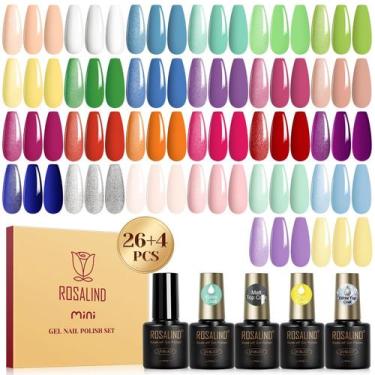 Imagem de Conjunto de esmaltes de gel ROSALIND, 30 unidades com revestimento bás