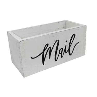 Imagem de Generic Suporte compacto para envelopes, organizador de dormitório, organizador de correspondência rústico multiuso para mesa de casa, C