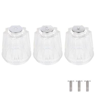 Imagem de Goktvai 3 Peças Substituição Puxador Duche, Acrílico Transparente Puxadores Duche Universal Quente/Frio/Desviador Puxadores Torneira Casa Banho para Pfister Contessa & Windsor Pega Torneira Banheira
