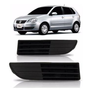 Imagem de Par Grade Moldura Tela Parachoque Polo 2007 A 2010 Sem Milha