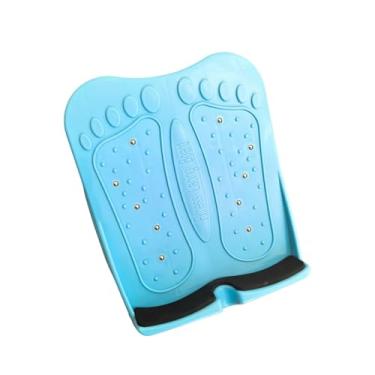Imagem de menolana Prancha inclinada para alongamento de panturrilhas, prancha inclinada para alongamento de tornozelos com massagem, multifuncional, leve, aparelho para, Azul