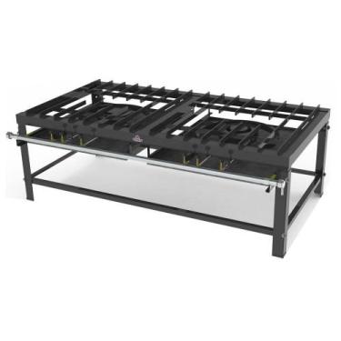 Imagem de Fogão a Gás Progás Alta Pressão 2 Queimadores Triplos PFI-200