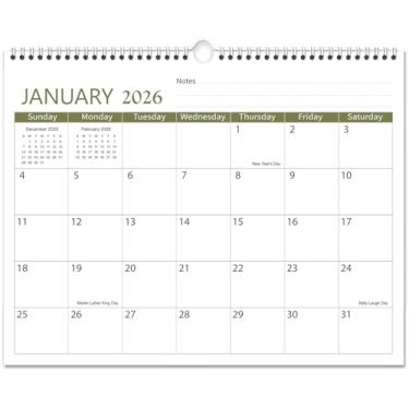 Imagem de Calendário de parede 2024-2025 - calendário de 15 meses 2024, outubro de 2024 - junho de 2025, 36,8 cm x 29,2 cm, calendário 2024 grande, encadernação de fio duplo forte, papel grosso, ganchos de mão