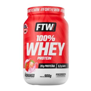Imagem de Whey Protein 100 Concentrado Pote 900g FTW, Morango