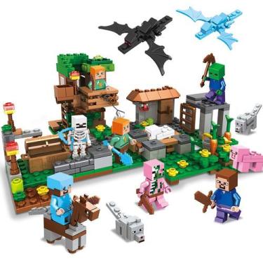 Imagem de Bloco de Montar Batalha na Vila Craft Brinquedo 380 pçs 8808 - Minewor