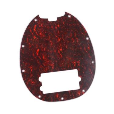 Imagem de Kokiya Pickguard de baixo para guitarra, 9 furos, instrumento musical moderno, placa antirrisco, Vermelho