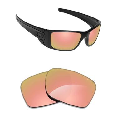 Imagem de Alphax Lentes de reposição polarizadas espelhadas em ouro rosa para óculos de sol Oakley Fuel Cell OO9096