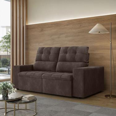 Imagem de Sofa 3 Lugares Retratil Reclinavel 180cm Suede Roma Flash