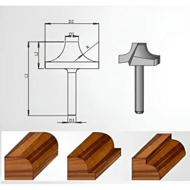 Imagem de Fresa Para Decoração De Borda 22,5x17,5mm Radix - 19r17.5.01