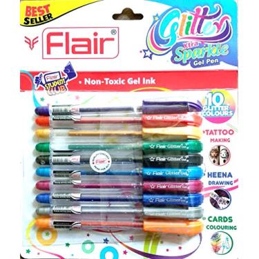 Imagem de Flair Xtra Sparkle Glitter Gel 10 cores Xtra Sparkle caneta de gel