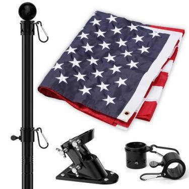 Imagem de Kit de mastro de bandeira YOHSUGO 3x5 Bandeira americana com poste de 