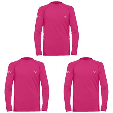 Imagem de Kit 3 Camisas Térmica Puma UV50+ Manga Longa Infantil