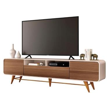 Imagem de Rack Bancada De 85 Pol 220cm áureo H01 Castanho/off - Mpozenato