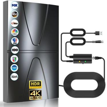 Imagem de Antena de TV Vragey 2023 amplificada com alcance de 580 milhas interna