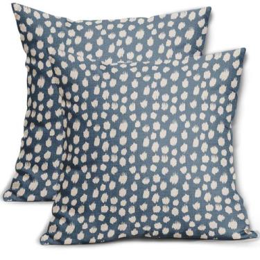 Imagem de Capas de travesseiro Sweetshow Dusty Blue Cream 60x60cm Conjunto de 2