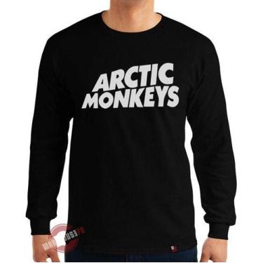 Imagem de Camiseta Manga Longa Arctic Monkeys Blusa Preta Banda Rock - King of G