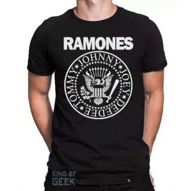 Imagem de Camiseta Ramones Logo Camisa Banda Rock Anos 80 Clássicos - King of Ge