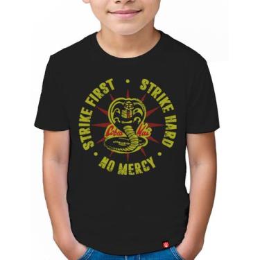 Imagem de Camiseta Infantil Cobra kai 2 - KING OF GEEK, Preto, 10