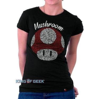 Imagem de Babylook Mario Bros Cogumelo Game Geek Retrô Clássico Anos80 - King of