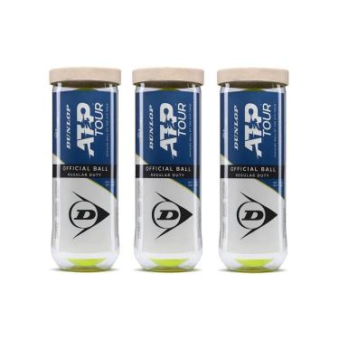 Imagem de Bola de Tênis Dunlop ATP Official Ball Reg Duty - 3 Tubos-Unissex