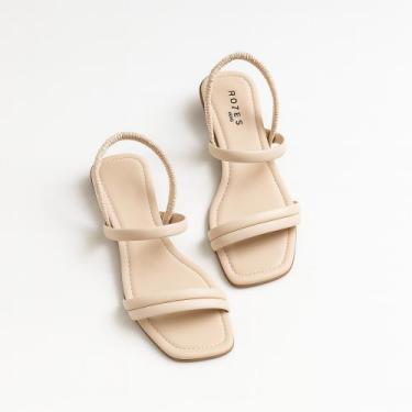 Imagem de Rasteira Sandalia Rasteirinha Calce Fácil - sem marca, Off white, 38