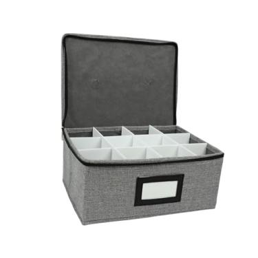 Imagem de Baoblaze Organizador de copos de vidro com 12 compartimentos para taças de champanhe, ideal para cozinha e motorhome.