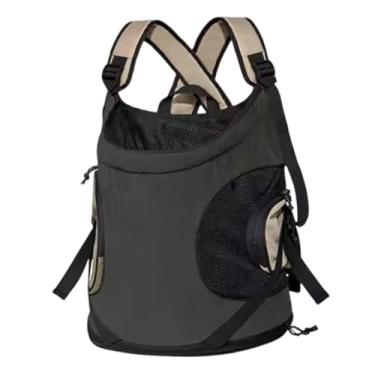 Imagem de Ｂｅｓｇａ Mochila para transporte de animais de estimação com alça de ombro ajustável, portátil, suporta até 8 kg, bolsa frontal para transporte de animais no, Preto