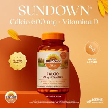 Imagem de Suplemento Alimentar Sundown Cálcio 600mg + Vitamina D 120 Comprimidos