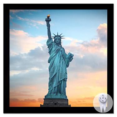 Imagem de OMAIGAR Porta-retrato 25 x 25 cm para pôster quadrado 25 x 25 cm certificado preto alto transparente moldura de parede mesa horizontal vertical 25,5 x 25,5 cm