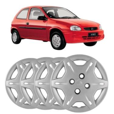 Imagem de Jogo De Calotas Grid Corsa Wind 2000 Aro 13 Polegadas Cubo Baixo 4 PeÇ