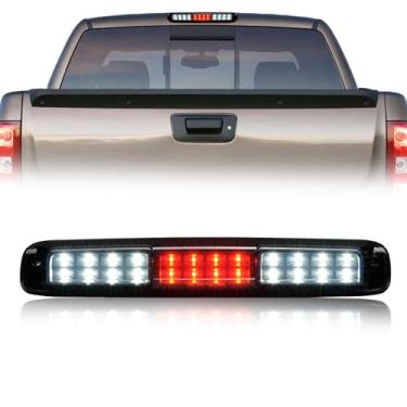 Imagem de QLLUYTR Terceira luz de freio para Chevy Silverado Gmc Sierra 1500 2500 3500 HD 1999-2006, caminhonete, traseiro, cabine, luzes traseiras, montagem alta, 3ª parada, carga reversa, iluminação LED