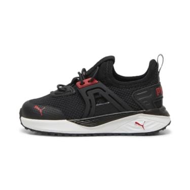 Imagem de PUMA Tênis infantil unissex Pacer Next Exel Mesh Slip on, Puma Preto - vermelho para todos os tempos, 13.5 Little Kid