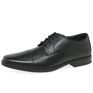 Imagem de Clarks Boné Oxford masculino Howard, Couro preto, 40