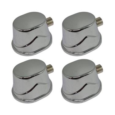 Imagem de Kit 4 Canoas Para Tom Caixa E Surdo De Bateria 19.4 Cromada