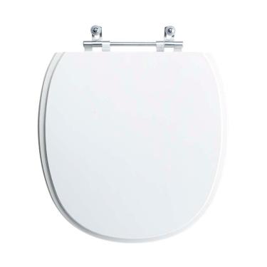 Imagem de Assento Sanitário Tampa De Vaso Branco Mdf Laqueado Massima Para Bacia Incepa