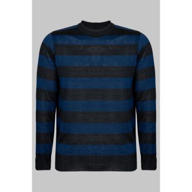 Imagem de Suéter Signature Listrado ML Preto-Masculino