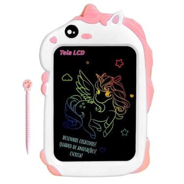 Imagem de Brinquedo para Meninas Lousa Magica de Unicórnio com Tela Colorida Edu