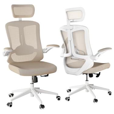 Imagem de balmstar Cadeira de escritório de mesa, cadeira ergonômica de malha confortável, cadeira executiva para jogos com encosto alto com rodas, capacidade de computação 158 kg, suporte lombar, encosto de