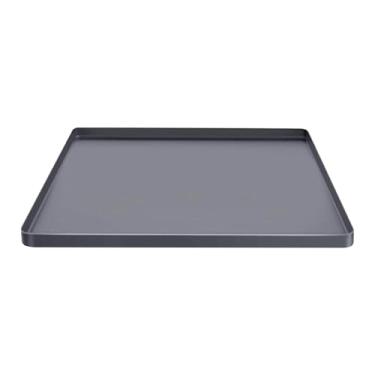Imagem de SiaBiced Tapete de silicone para mini geladeira, bandeja coletora de, protetor de chão multifuncional antiderrapante e à prova de poeira para cafeteira, Cinza 68.5x68.5x2cm