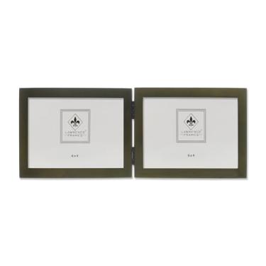 Imagem de Lawrence Frames Coleção de molduras de madeira horizontais duplas articuladas, 10 x 15 cm, verde