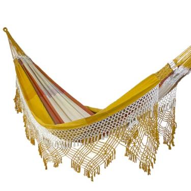 Imagem de Rede de Dormir e Descanso Suprema Casal King Jaguaruana 100% Algodão. (Mostarda)