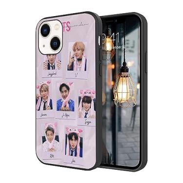 Imagem de WWDIYHOUSE Capa compatível com iPhone 15, capa à prova de choque de TPU macio com design exclusivo e legal para homens/mulheres/meninos/meninos (Fashion-BTS-6)