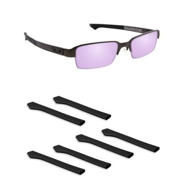 Imagem de Handwith 3 pares de meias de silicone macio para óculos de sol Oakley Boomstand OX5042, antiderrapante, ajuste confortável, peças sobressalentes, kit de substituição preto