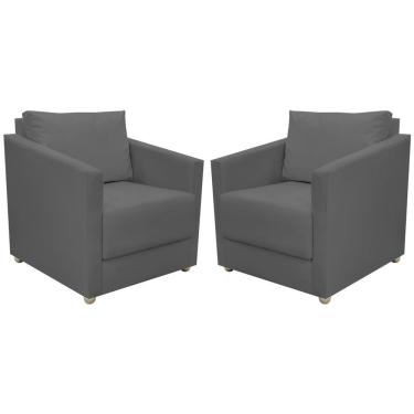 Imagem de Kit 2 Poltronas Decorativa Para Sala Recepção Manicure Consultório Celine Suede