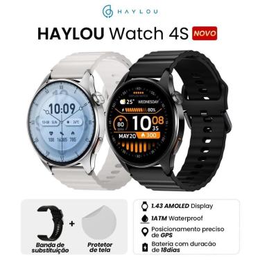 Imagem de Smartwatch Haylou Watch 4s, Gps Integr, Amoled 1.43" Faz e recebe ligações, 1 Atm - ultra-Unissex