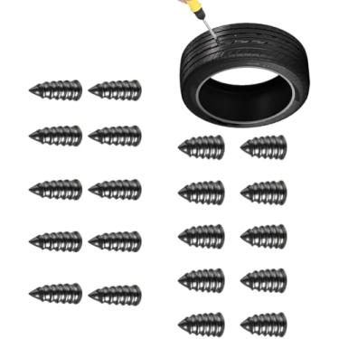 Imagem de Kit de pregos de borracha para reparo de pneus de autoatendimento com 20 peças – Ferramentas de reparo de perfuração rápida para a maioria dos veículos